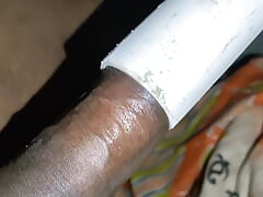 Indian Teen fucks a conduit pipe this time at home alone