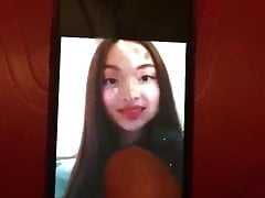 Cumtribute on sevims face