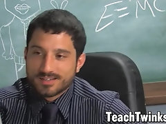 'Teacher makes twink suck on his dick'