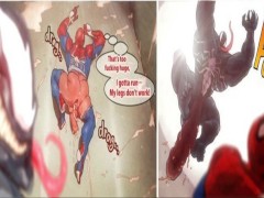 'Spiderman Cum Inflation - Spiderman X Venom Belly inflation Hentai'