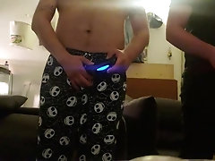 'Gaming with str8 friend dick flops out'
