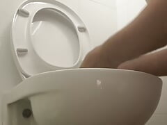 22yo boy licks a toilet seat and plays with the toilet water