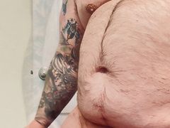 Sexy Tatted Bear Multiple Cum Shots