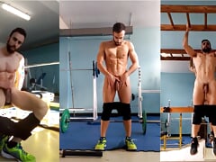 NAKED WORKOUT at the GYM (100% REAL)