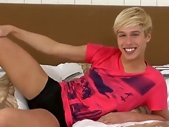 blond youngster jacking