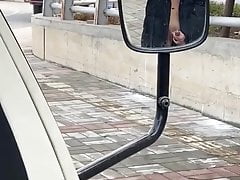 chinese teen JO in street filming himself (48'')