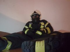 'Firefighter jerking off in Fire Gear'