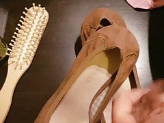 Cumshot on the my bitch flat shoes