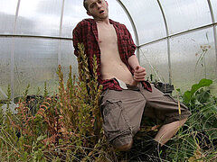 scorching & sweat-soaked Farm boy Redneck - Close Up Squirting Cumshot